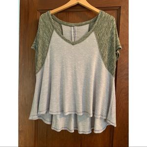 Purple and green Free People t shirt